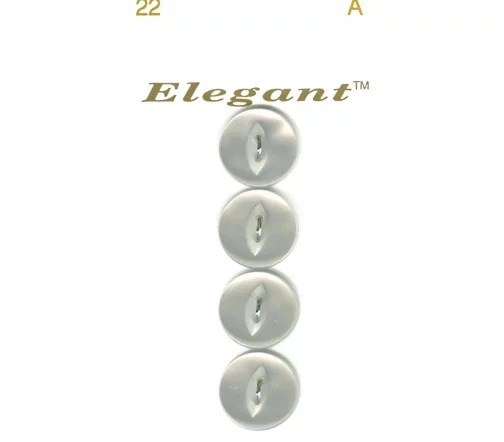 Пуговицы, Elegant, арт. 022 A, 2 отв., 13 мм, пластик, 4 шт.