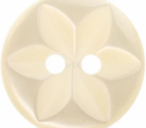 Пуговицы Hemline "Basic", пластик, 2 отв., 18 мм, 6 шт., цвет кремовый