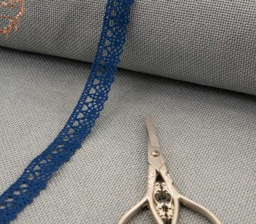 Кружево плетеное GOODMAN, ширина 10 мм, уп./5 м, цвет синий