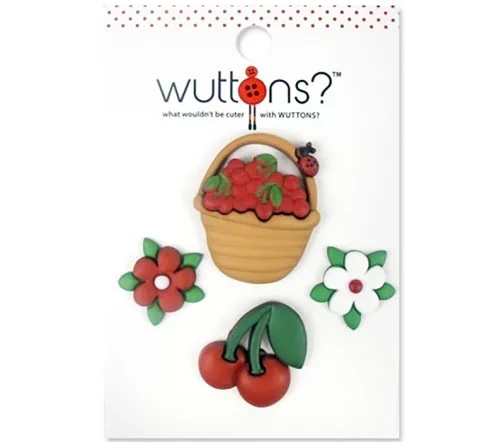 Пуговицы декоративные, Wuttons "Пикник", арт 5737, на ножке, нейлон, 4 шт