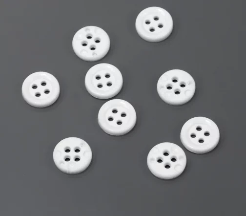Пуговица DILL, 4 отв., пластик, цвет белый, 13 мм