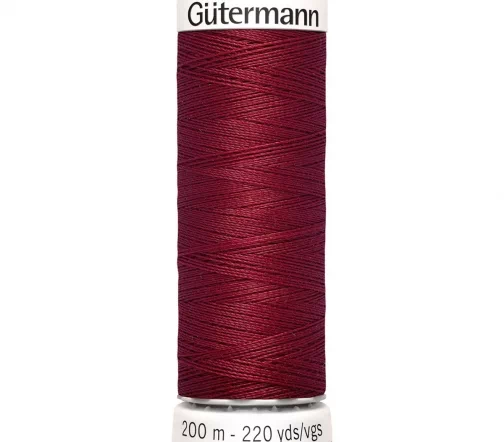 Нить Sew All для всех материалов, 200м, 100% п/э, цвет 226 т.брусничный, Gutermann 748277