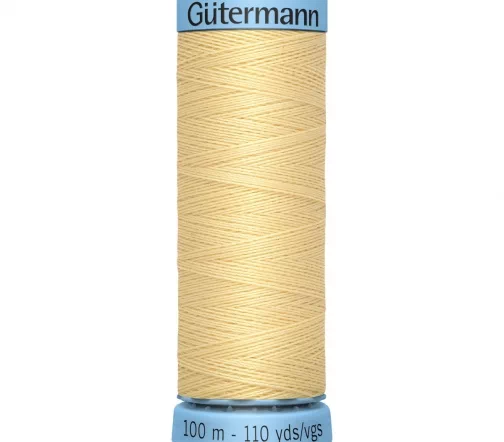Нить Silk S303 для тонких швов, 100м, 100% шелк, цвет 325 шампань, Gutermann 744590
