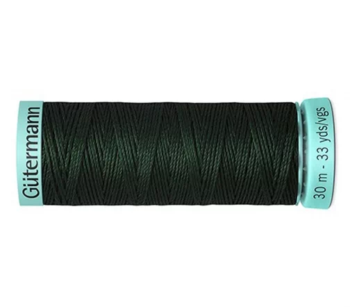 Нить Silk R 753 для фасонных швов, 30м, 100% шелк, цвет 707 т.зеленый, Gutermann 723878