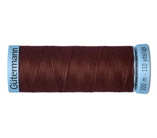 Нить Silk S303 для тонких швов, 100м, 100% шелк, цвет 230 трюфельный, Gutermann 744590