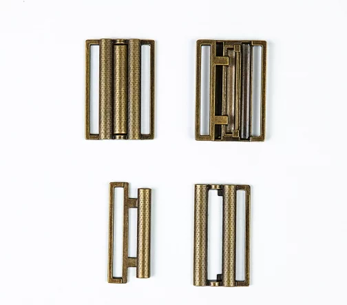 Пряжка-застежка, 50,5 мм, металл, цвет латунь, 69207