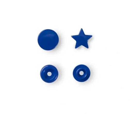 393216 Кнопки Color Snaps звезда, пластик, 12,4мм, цв. королевский синий, 30шт, Prym