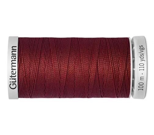 Нить Extra Strong суперкрепкая, 100м, 100% п/э, цвет 221 красно-терракотовый, Gutermann 724033
