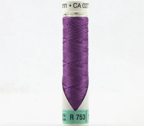Нить Silk R 753 для фасонных швов, 10м, 100% шелк, цвет 571 красно-фиолетовый, Gutermann 703184