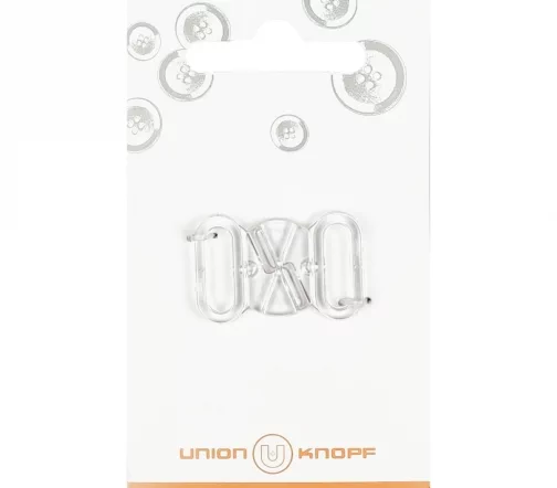 Застежка для бикини Union Knopf, 16 мм, пластик, прозрачный, 71047