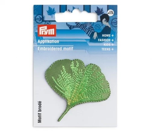 926691 Термоаппликация "Лист Гинкго зеленый" 5,3х5 см, Prym