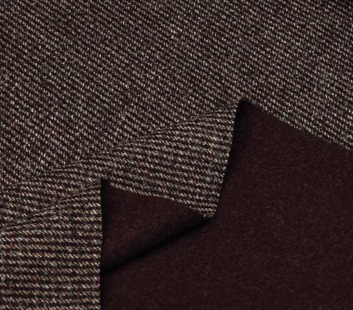 Пальтовая ткань с мелким узором, цвет бордо, 60890