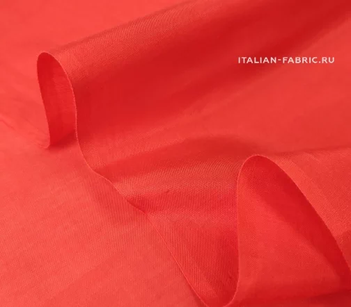 Батист шелковый, цвет алый, BCS11-28