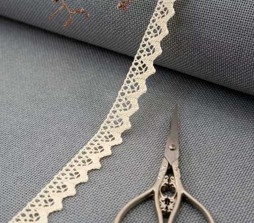 Кружево плетеное GOODMAN, ширина 12 мм, уп./5 м, цвет молочный