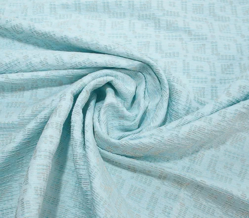 Жаккард, цвет голубой, молочные прожилки, 82905-1