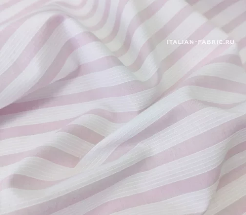 Сорочечный хлопок в розовую полоску, 00349