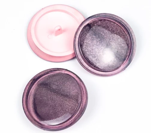 Пуговицы, Union Knopf, круглые, пальтовые, на ножке, пластик, цвет розово-сиреневый, 44 мм