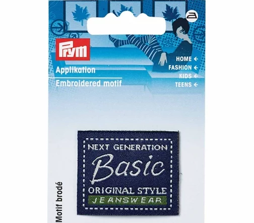 925667 Термоаппликация "Джинсовый ярлык Basic" 4х3,5 см, Prym