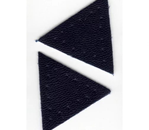 Заплатка "Треугольник" искусственная кожа с перфорацией, 2 шт., цвет синий, 3,5х3 см