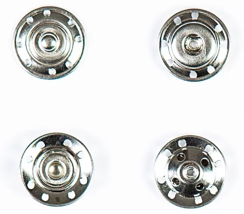 Кнопка пришивная, 16мм, металл, никель, 95114/15