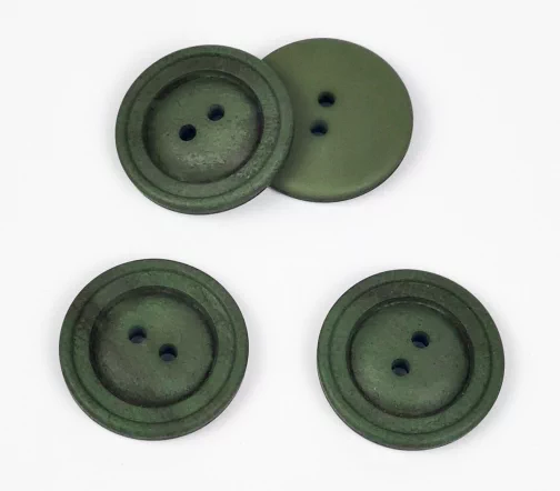 Пуговица, Union Knopf, 2 отв., пластик, цвет зеленый, 28 мм