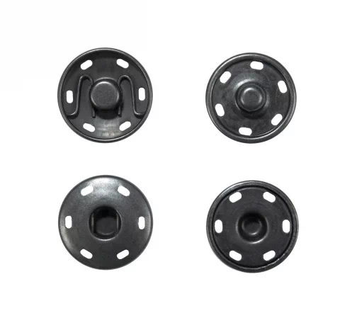 Кнопки пришивные Union Knopf, металл, цвет темно-серый, 25 мм, 2 шт.