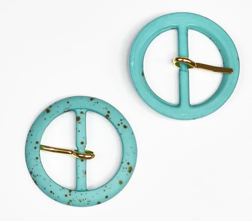 Пряжка Sandra круглая, пластик, цвет тиффани, 40 мм, 29201-40-A-GOCCE