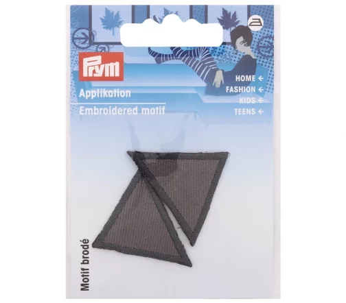 925276 Термоаппликация "Треугольники" 3,5х3 см, серый цв., 2шт., Prym