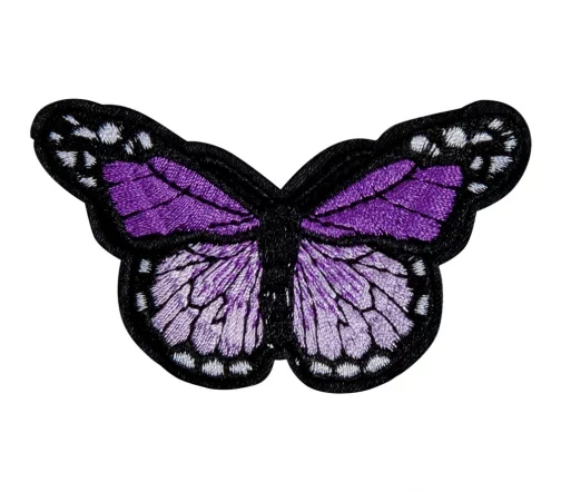 Термоаппликация HKM "Бабочка фиолетово-черная большая", 7,7 х 4,3 см