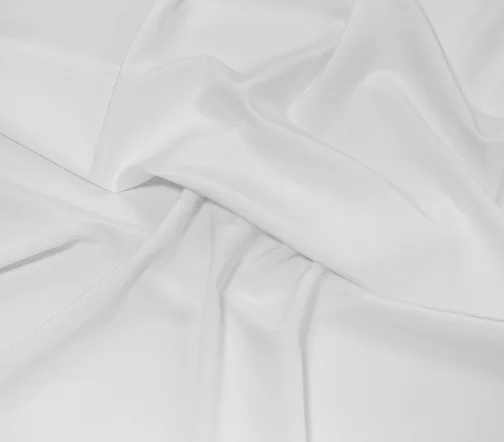 Крепдешин однотонный, цвет белый, CSE11-1