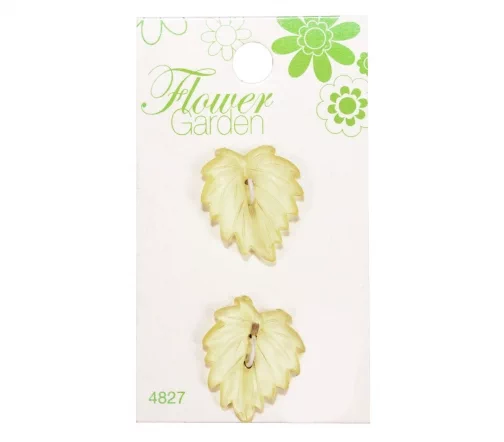 Пуговицы, Flower Garden, арт. 4827, 2 отв., 22 мм, пластик, 2 шт., желтый прозрачный
