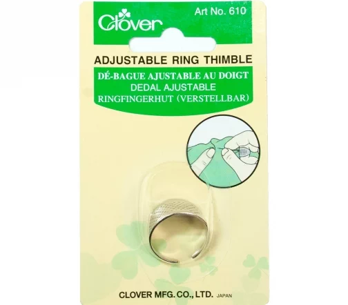 610 Наперсток-кольцо регулируемый, латунь, Clover