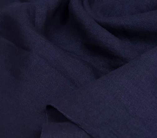 Лен Loro Piana однотонный, цвет темно-синий, 1032210-2