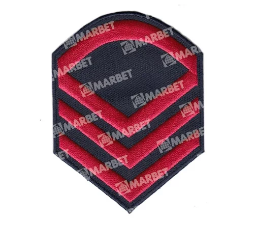 Термоаппликация Marbet "Шеврон фон черный/красные стрелки", 9 х 7 см, 569689.B