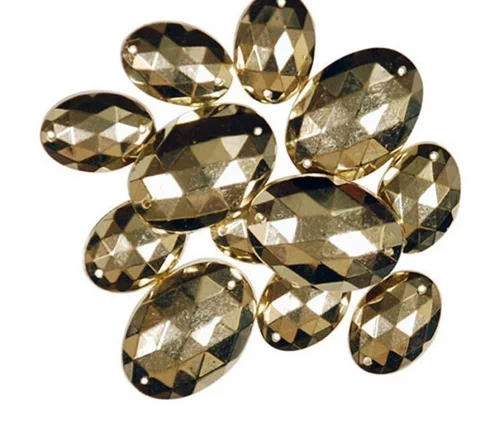 Набор  декоративных элементов Favorite Findings, "Золотые овалы" 13*25 мм, 11 шт