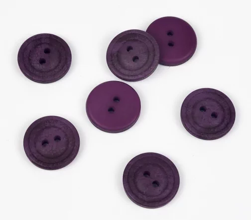 Пуговица, Union Knopf, 2 отв., пластик, цвет фиолетовый, 18 мм