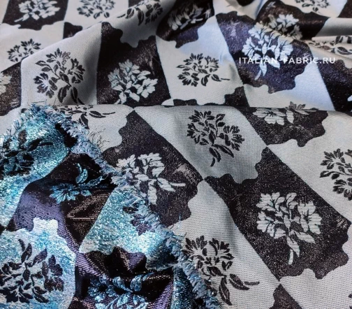 Жаккард с люрексом, голубой, 02064-1