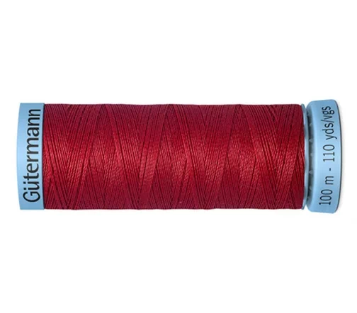 Нить Silk S303 для тонких швов, 100м, 100% шелк, цвет 046 бургундский, Gutermann 744590