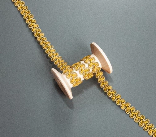 Тесьма PEGA, 12 мм, цвет золотой