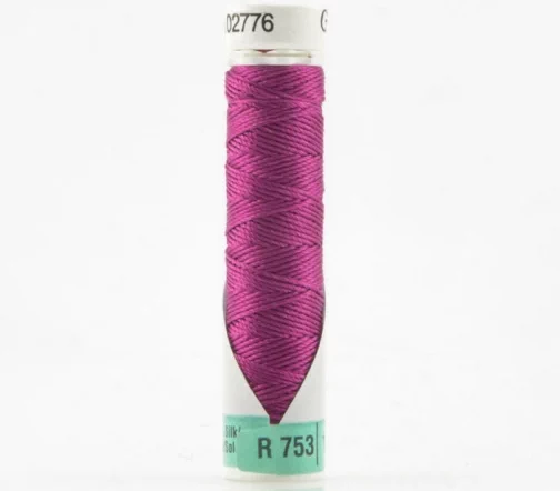 Нить Silk R 753 для фасонных швов, 10м, 100% шелк, цвет 247 фуксия, Gutermann 703184