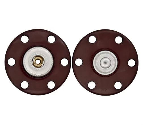 Кнопка пришивная Union Knopf, металл/пластик, цвет коричневый, 25 мм, 19630-25-20