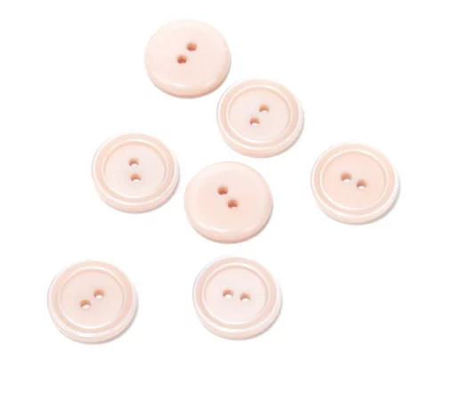 Пуговица Union Knopf, 2 отв., пластик, цвет розовый, 15 мм