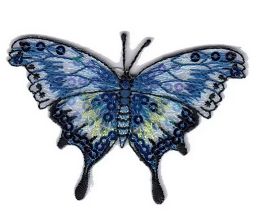 Термоаппликация "Бабочка с пайетками", 5,5 х 7,5 см, арт. 569760.E