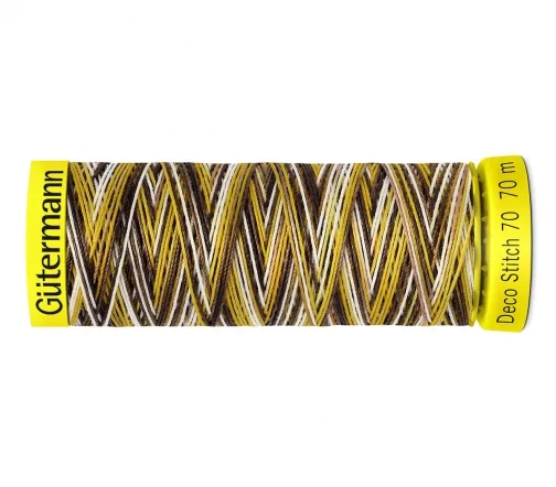 Нить Deco Stitch 70 для декоративных швов, 70м, мультиколор, цвет 9929, Gutermann 702161