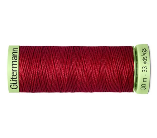 Нить Top Stitch для отстрочки, 30м, 100% п/э, цвет 367 т.красный, Gutermann 744506