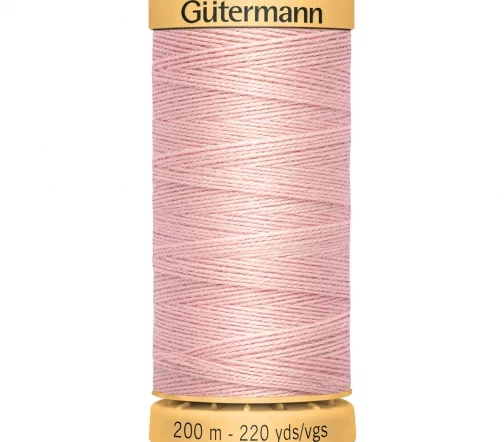 Нить Basting для наметки, 200м, 100% хлопок, цвет 2538 розовый, Gutermann 723550