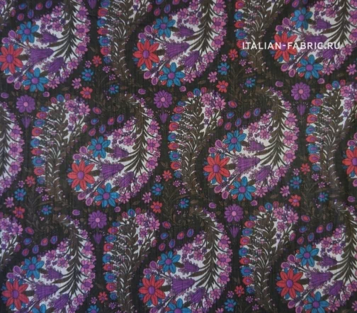 Марлевка "Колокольчики", фон черный, 01981