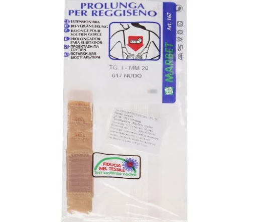 Удлинитель для бюстгальтера эластичный, 20 мм, 1 крючок, цвет 017 (телесный)