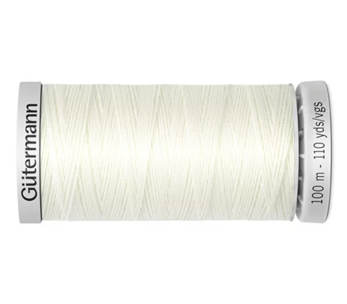 Нить Extra Strong суперкрепкая, 100м, 100% п/э, цвет 111 айвори, Gutermann 724033