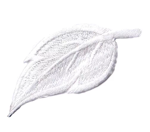 Термоаппликация Marbet "Лист крупный", 6,4 х 2,6 см, белый, 565111.O
